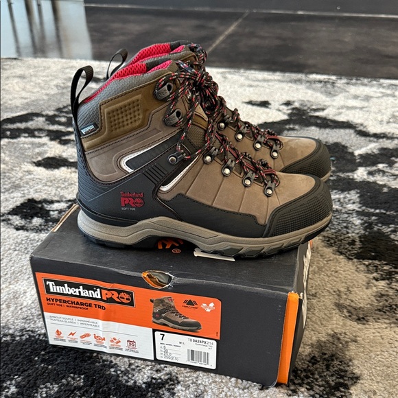 Timberland PRO Hypercharge TRD Brown and Black Boots - Picture 1 of 5